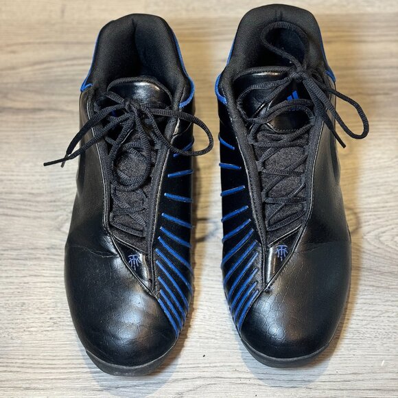 9/10 - Size 11.5 - Adidas TMAC 3 Restomod Basketball Shoes Black Blue - Picture 2 of 6